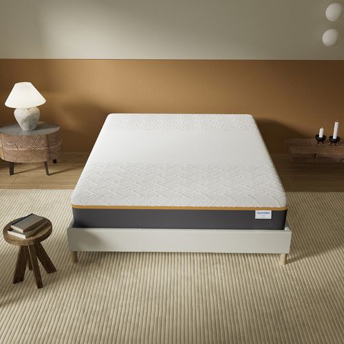 Matelas mousse latex 180x200 cm, très ferme, accueil gel mémoire de forme, 28 cm d'épaisseur