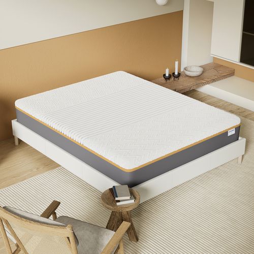 Matelas mousse latex 180x200 cm, très ferme, accueil gel mémoire de forme, 28 cm d'épaisseur