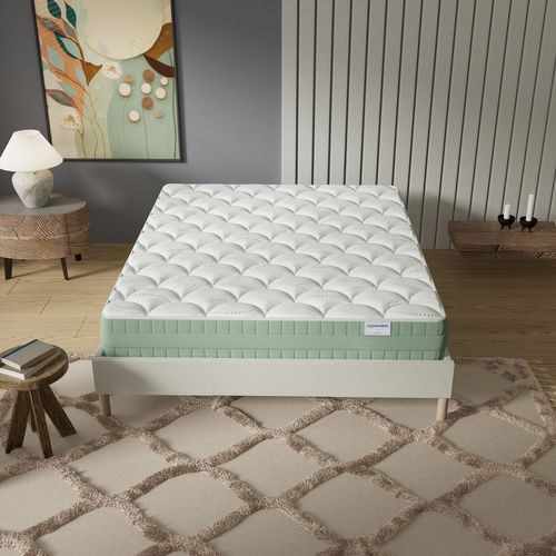 Matelas mousse végétale 90x190 cm accueil mémoire de forme Ép.22 cm