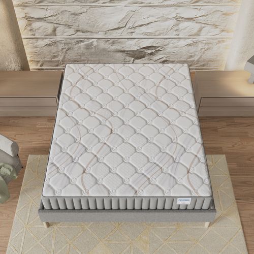 Ensemble 140x190cm, sommier + matelas mousse, Ép.16cm, accueil latex