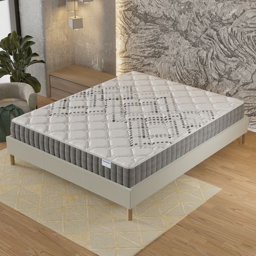 Ensemble 160x200 cm, sommier + matelas ressorts ensachés, ép.20cm accueil mousse HR