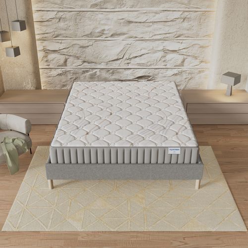 Ensemble 160x200cm, sommier + matelas mousse, ép.16cm, accueil latex