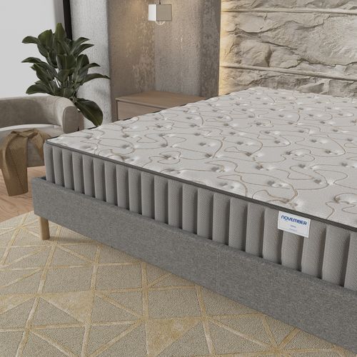 Ensemble 140x200 cm, sommier + matelas mousse, ép.22cm à mémoire de forme