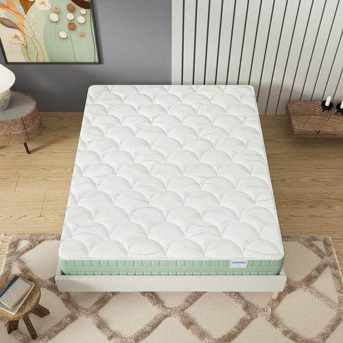 Matelas mousse végétale 140x200 cm accueil mémoire de forme Ép.22 cm