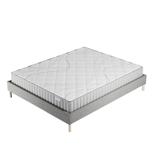 Ensemble 140x190cm, sommier + matelas mousse, Ép.22cm, accueil latex