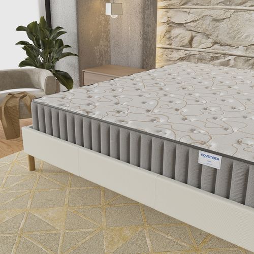 Ensemble 160x200 cm, sommier + matelas mousse, ép.16cm à mémoire de forme