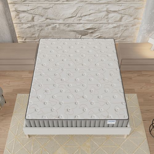 Ensemble 160x200 cm, sommier + matelas mousse, ép.16cm à mémoire de forme