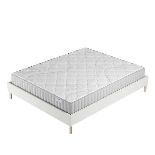 Ensemble 140x200cm, sommier + matelas mousse, ép.16cm, accueil latex