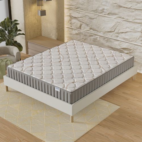 Ensemble 120x190cm, sommier + matelas mousse, ép.16cm, accueil latex