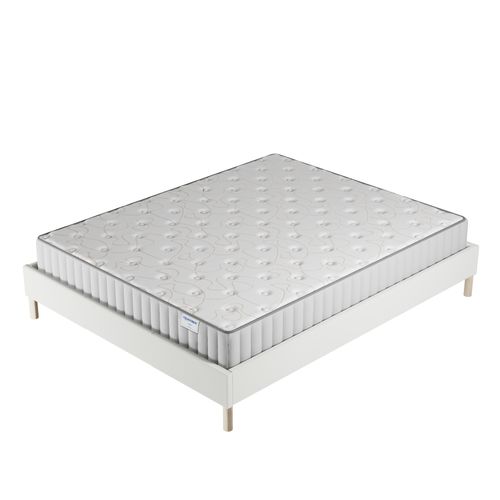 Ensemble 140x190 cm, sommier + matelas mousse, ép.22cm à mémoire de forme