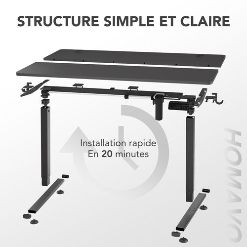 Bureau Assis Debout 60 X 140 Cm, Fonction Mémoire Et Anti-collision,bureau Réglable 70-117cm