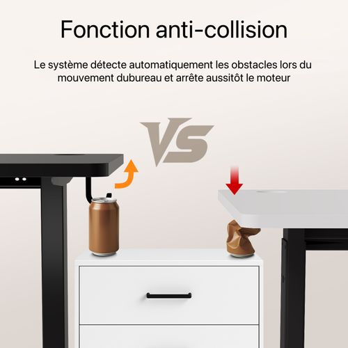Bureau Assis Debout 60 X 140 Cm, Fonction Mémoire Et Anti-collision,bureau Réglable 70-117cm