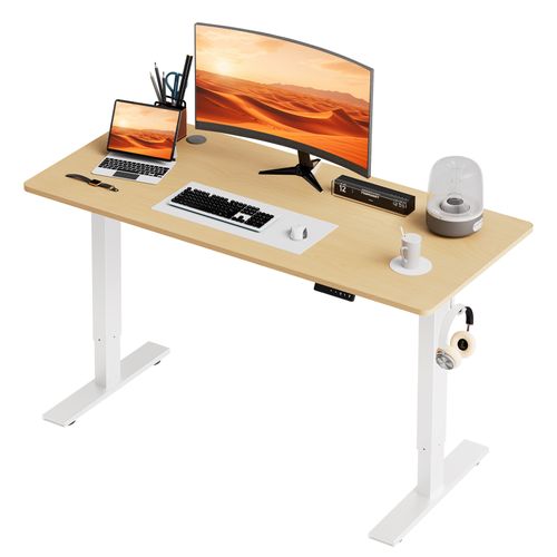 Bureau Assis Debout 60 X 140 Cm, Fonction Mémoire Et Anti-collision,bureau Réglable 70-117cm