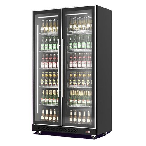 Armoire Réfrigérée Positive Noire Vitrée -