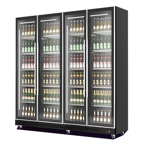 Armoire Réfrigérée Positive Noire Vitrée -