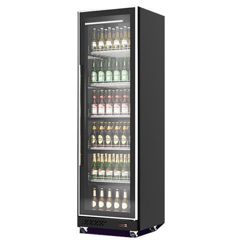 Armoire Réfrigérée Positive Noire Vitrée -