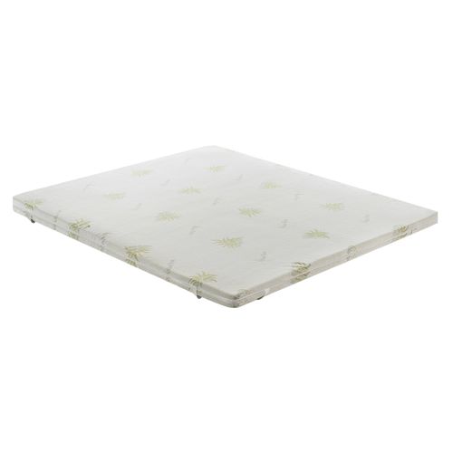 Surmatelas Mousse Mémoire De Forme De 5 Cm 180x200 - Revêtement Amovible En Aloe Vera