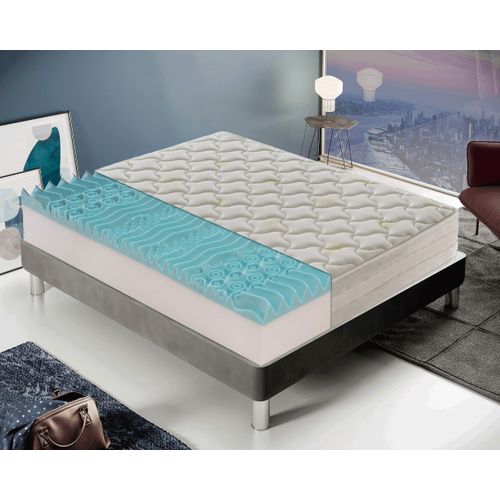 Matelas Mousse 140x190 - Accueil Mémoire De Forme - Hauteur 25 Cm - Housse Amovible - Modèle Ibiza