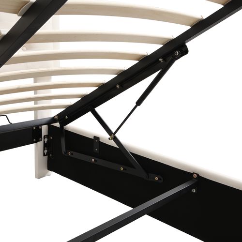 Lit Rembourré En Velours 140x190 Cm Avec Sommier à Lattes 2 Tiroirs Rangement, Beige