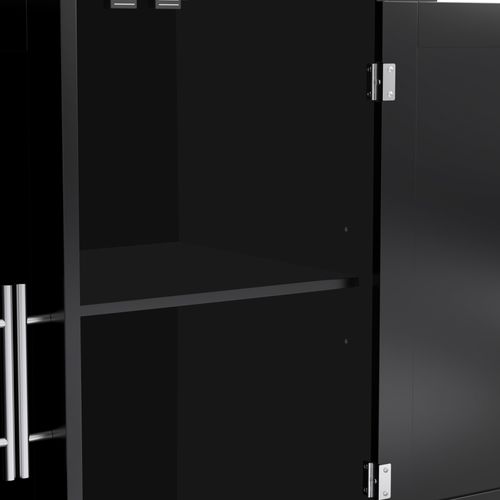 Chariot De Service Avec Plateau Pliable En Bois 120x46(70)x91 Cm Avec Roulettes, Noir