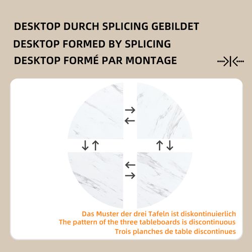 Ensemble Table Ronde (5 Pièces), 100 Cm, Pieds Métalliques Dorés, Chaises Velours Gris, Gris