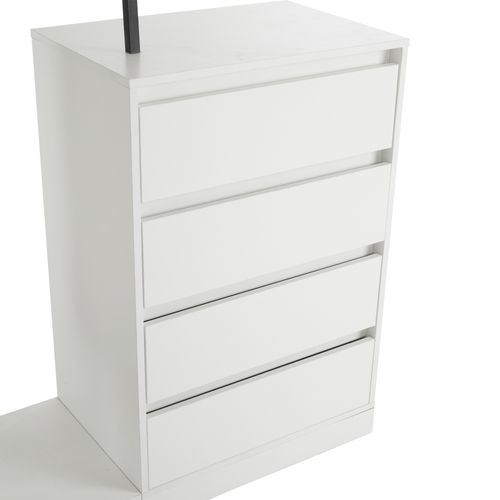 Commode, Armoire à Vêtements, Étagère à Vêtements, Blanc, B140/w40/h135 Cm