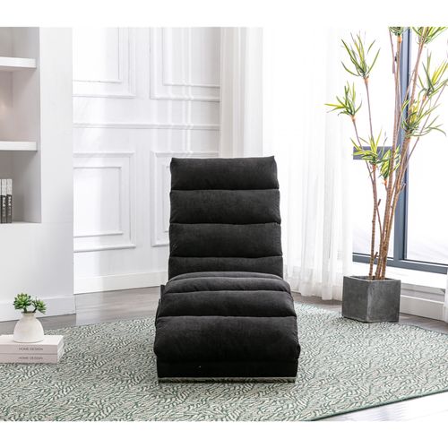 Chaise Longue De Massage En Toile De Jute, Électrique, 5 Modes, Avec Télécommande, Noir