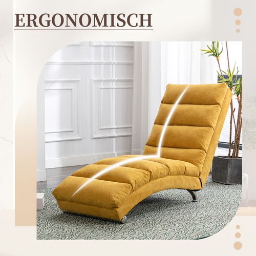 Chaise Longue De Massage En Toile De Jute, Électrique, 5 Modes, Avec Télécommande, Jaune