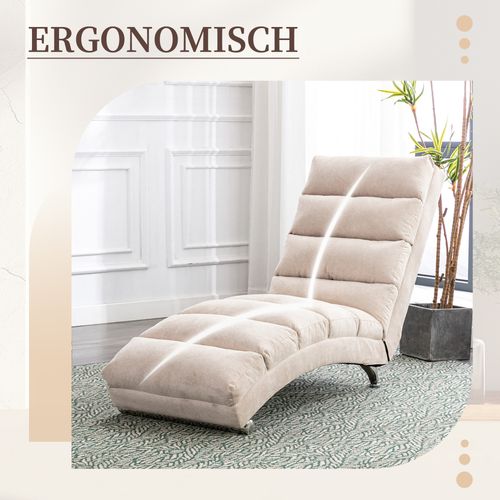 Chaise Longue De Massage En Toile De Jute, Électrique, 5 Modes, Avec Télécommande, Beige