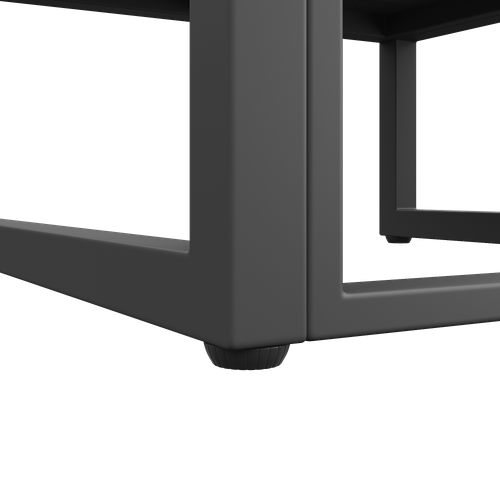 Salon De Jardin Corde Métal 4-5 Places Canapé D’angle, Pieds Réglables, Coussins