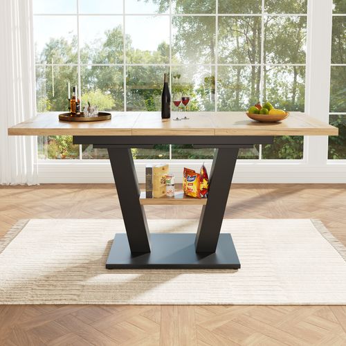 Table Télescopique 118-157x70x75 Cm, Extensible, Pour Cuisine Et Salon