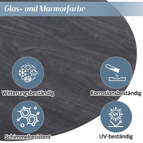 Salon De Jardin Corde Métal 4 Pièces Canapé 2 Places, Fauteuils, Plateau Bois Imitation , Gris