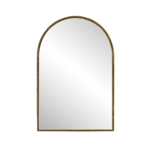 Miroir Arqué, Miroir De Mur En Métal, Miroir De Salle De Bain Et Décor Mur, Doré