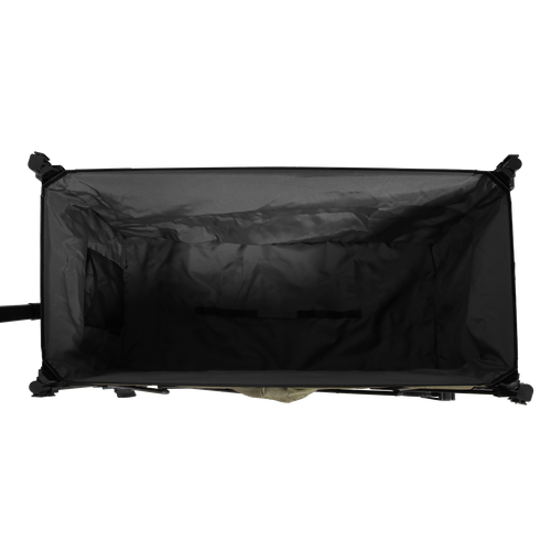 Chariot De Plage Pliable 300l En Tissu Résistant Avec Grandes Roues Tout-terrain, Vert Armée