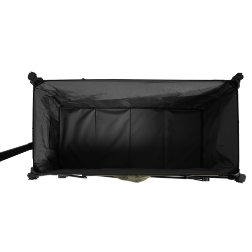 Chariot De Plage Pliable 300l En Tissu Résistant Avec Grandes Roues Tout-terrain, Vert Armée