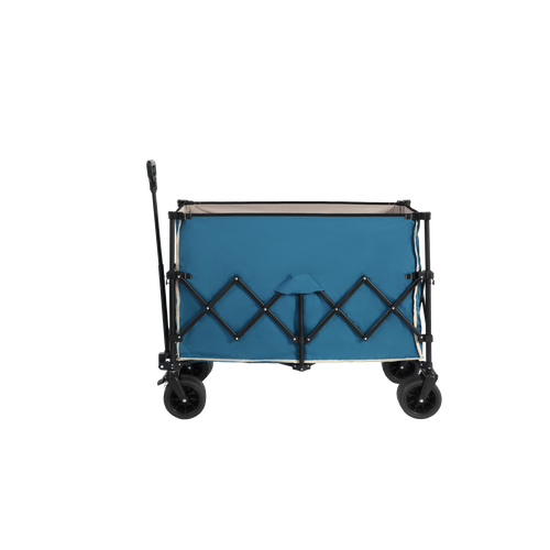 Chariot De Plage Pliable, Capacité 220lbs, Avec Grandes Roues, Bleu, Pour Utilisation Extérieure