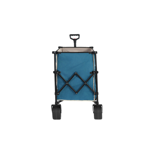 Chariot De Plage Pliable, Capacité 220lbs, Avec Grandes Roues, Bleu, Pour Utilisation Extérieure