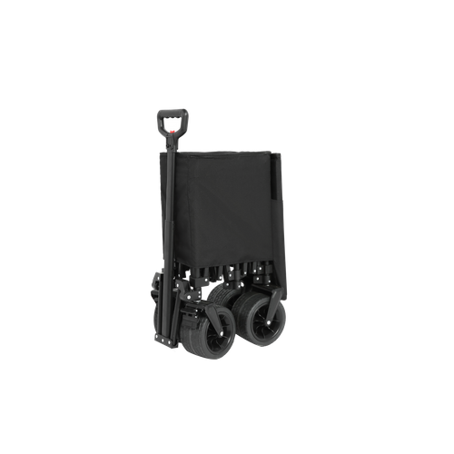 Chariot pliant 100 kg avec grandes roues, chariot de jardin robuste de 300 litres, porte-gobelet