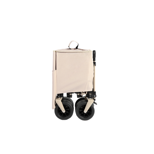 Chariot Pliable, Capacité 220lbs, Avec Roues Tout Terrain, Beige, Pour Jardin Et Plage