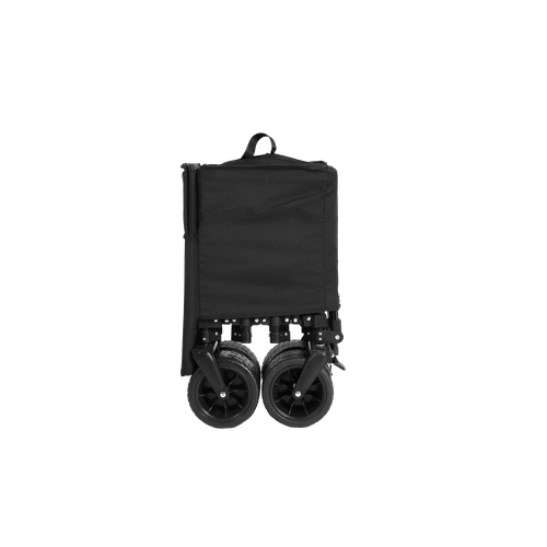 Chariot Pliable, Capacité 220lbs, Avec Roues Tout Terrain, Noir, Pour Jardin Et Plage