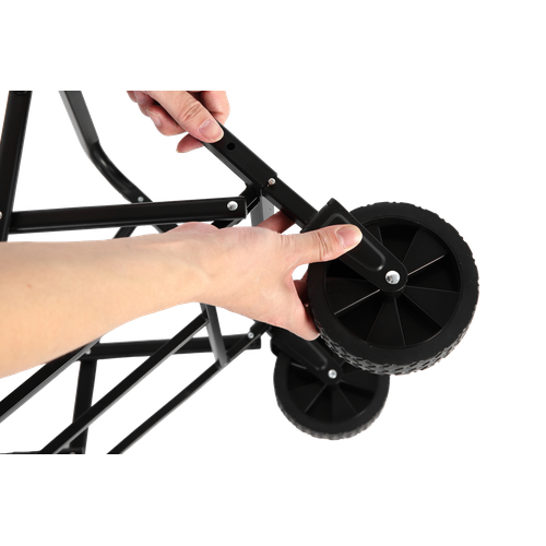 Chariot Pliable Léger, Avec Roues, Pour Courses Et Camping, Capacité Grande, Vert Armée