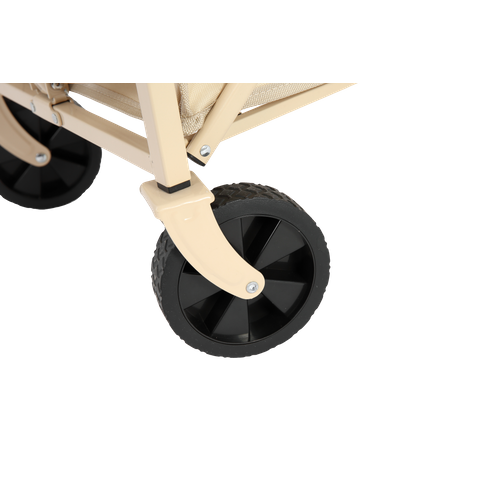 Chariot Pliable Léger, Avec Roues, Pour Courses Et Camping, Capacité Grande, Beige