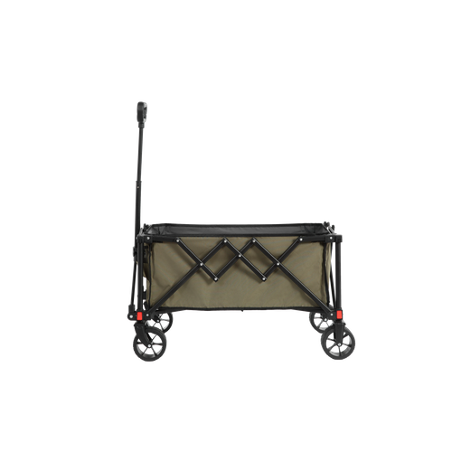 Chariot Pliable Tout Terrain, Avec Roues, Robuste, Vert Armée, Pour Camping Et Jardin