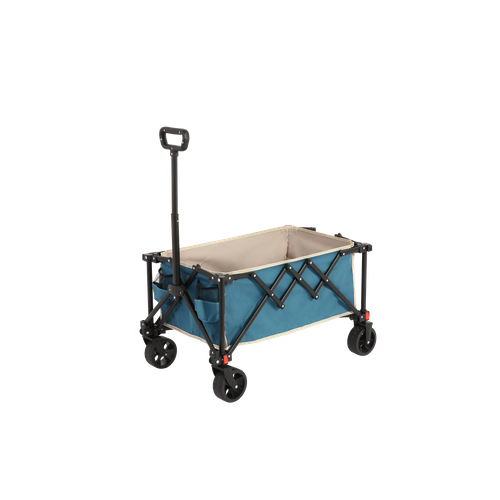 Chariot Pliable Tout Terrain, Avec Roues, Robuste, Bleu, Pour Camping Et Jardin