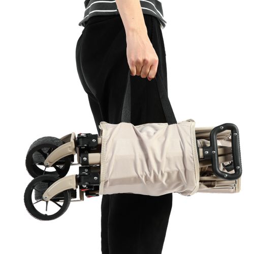 Chariot Pliable Tout Terrain, Avec Roues, Robuste, Beige, Pour Camping Et Jardin