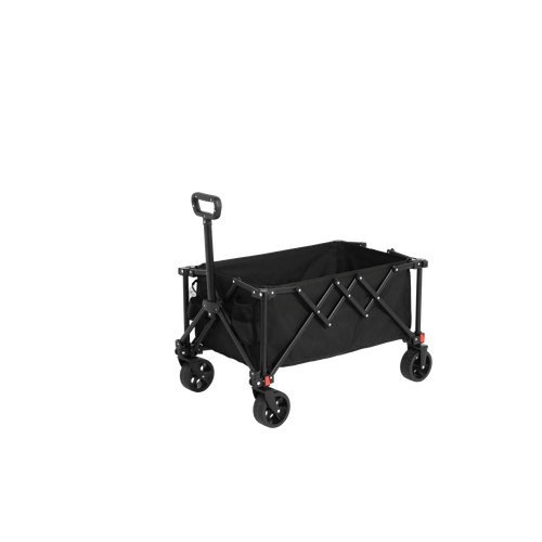 Chariot Pliable Tout Terrain, Avec Roues, Robuste, Noir, Pour Camping Et Jardin