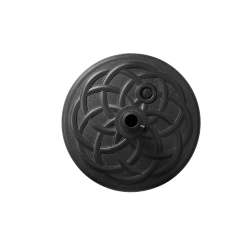 Base De Parapluie En Béton Lourd Avec Une Finition En Métal, Gris