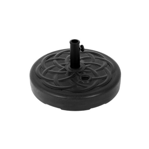 Base De Parapluie En Béton Lourd Avec Une Finition En Métal, Gris