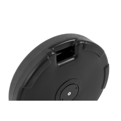 Base De Parapluie En Béton Lourd Avec Une Finition En Métal, Gris