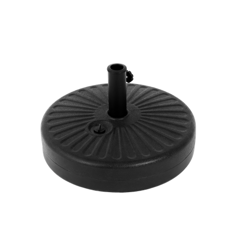 Base De Parapluie En Béton Lourd Avec Une Finition En Métal, Gris